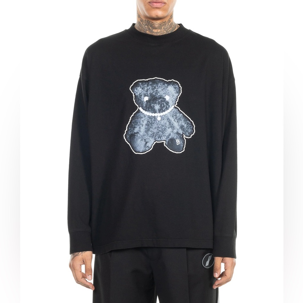We11done Black Glow in the Dark Teddy Bear Long Sleeve T-shirt Men’s Size M